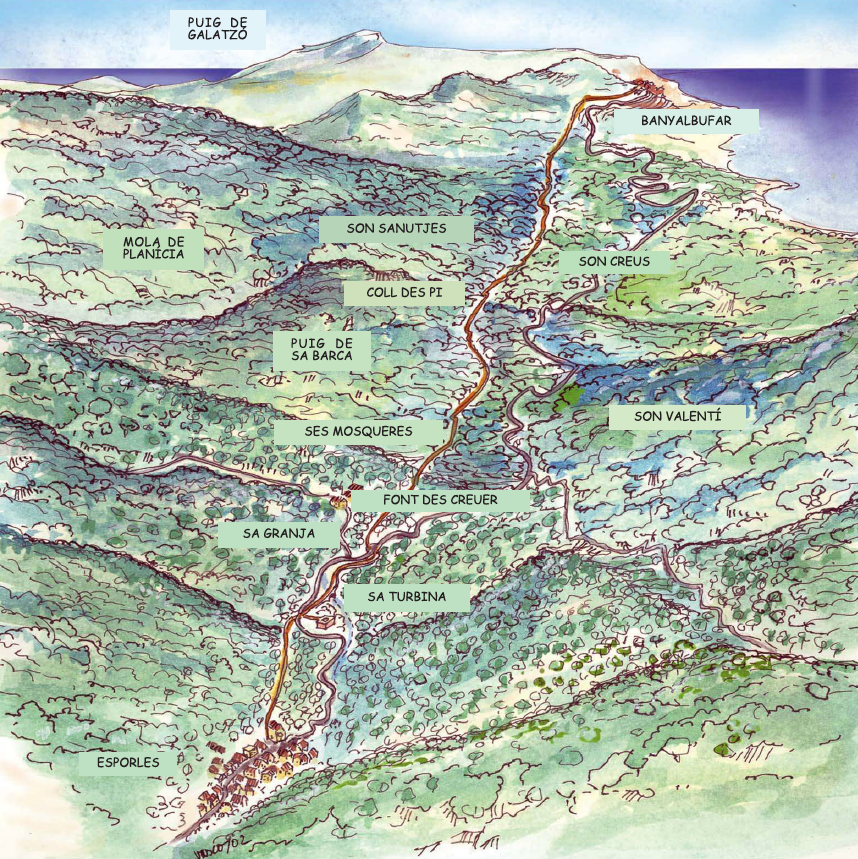 Mapa Esporles-Banyalbufar
