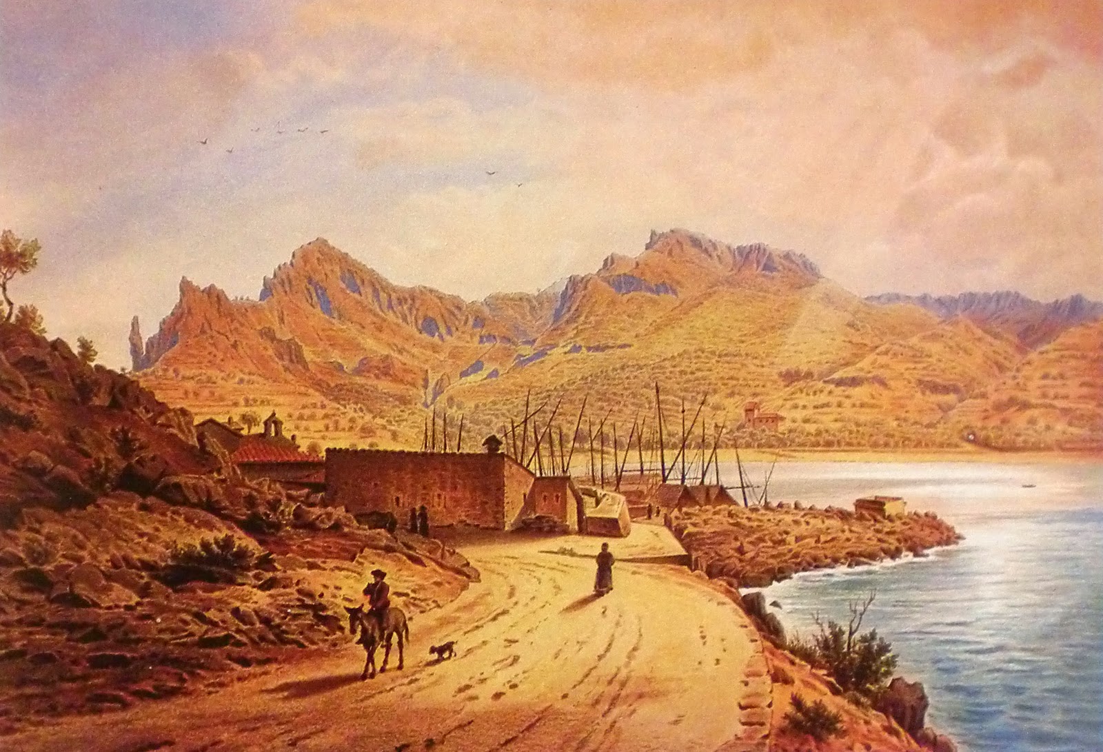 Puerto de Sóller (Grabado del Die Balearen)