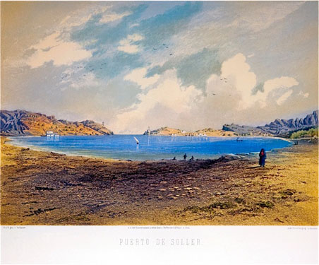 Puerto de Sóller ( Grabado del Die Balearen)