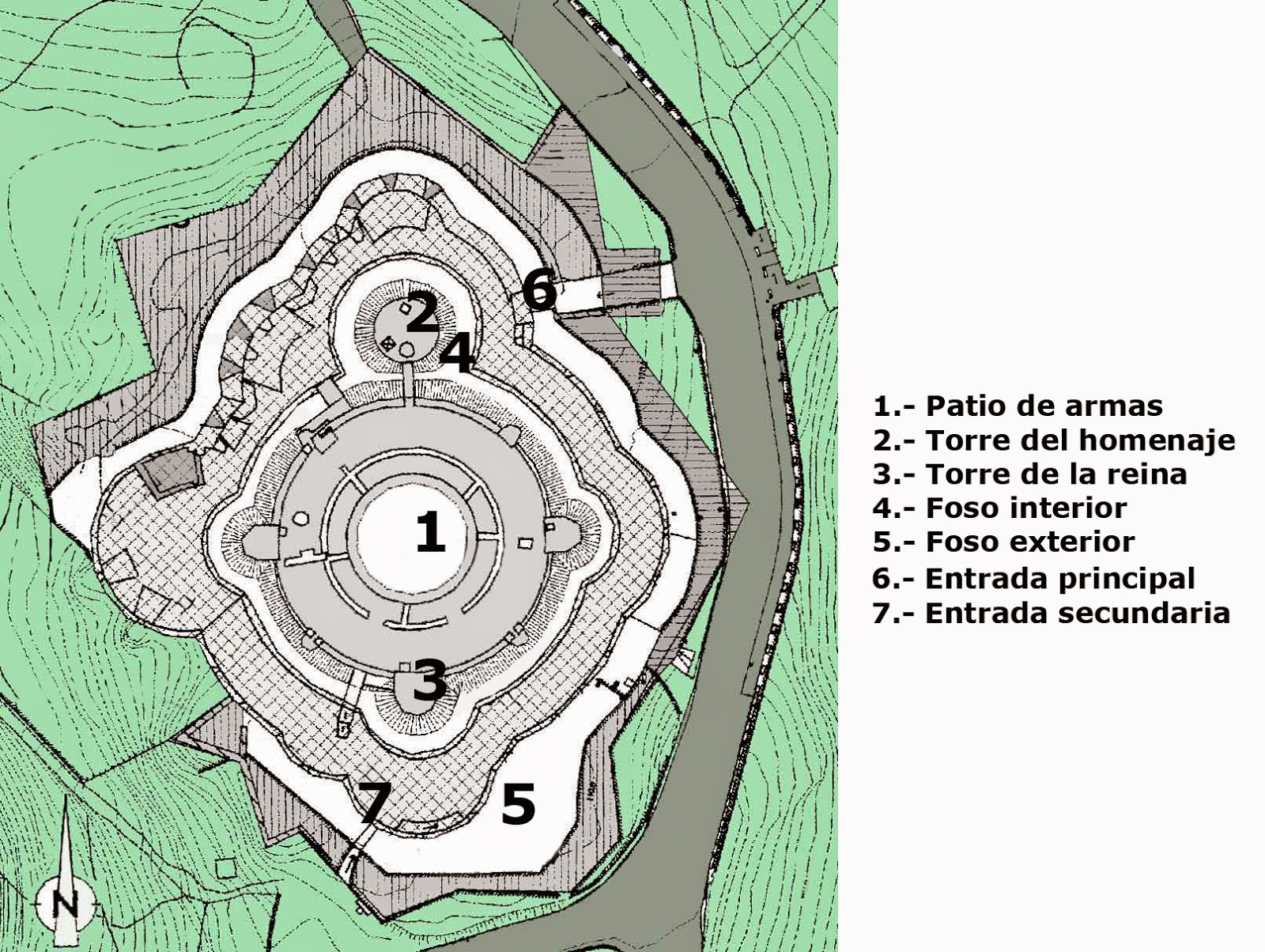 Plano del Castillo de Bellver